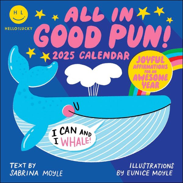 2025 Hello!Lucky All in Good Pun Wall Calendar For Discount