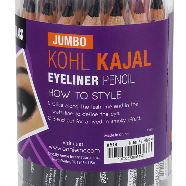 Annie Kohl Kajal Eyeliner Pencil 36ct Intense Black Fashion