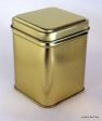 Gold small square 50g Storage Tin Online