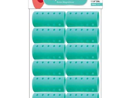 Annie Magnetic Rollers 1 1 4In 12Ct Aqua Online Sale