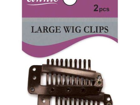 Annie Wig Clips L 2Ct Brown Fashion