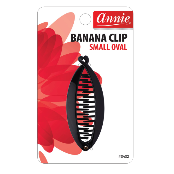 Annie Banana Clip Small Oval 8.6cm Black Online Sale