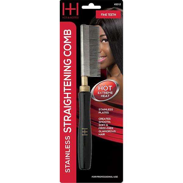 Hot & Hotter Thermal Straighten Comb Fine Teeth Stainless Steel For Sale