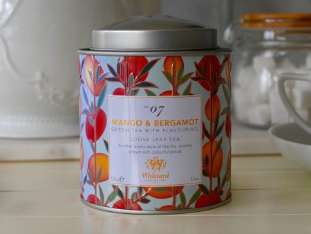 Mango & Bergamot Loose leaf Green Tea Caddy 100g Whittard - Best By: 1 2021 Hot on Sale