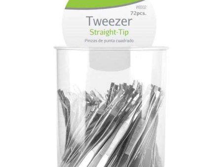 Almine Straight Tip Tweezer 72ct Online Hot Sale