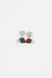 Candy Corn Crystal Silver Stud Earrings Hot on Sale