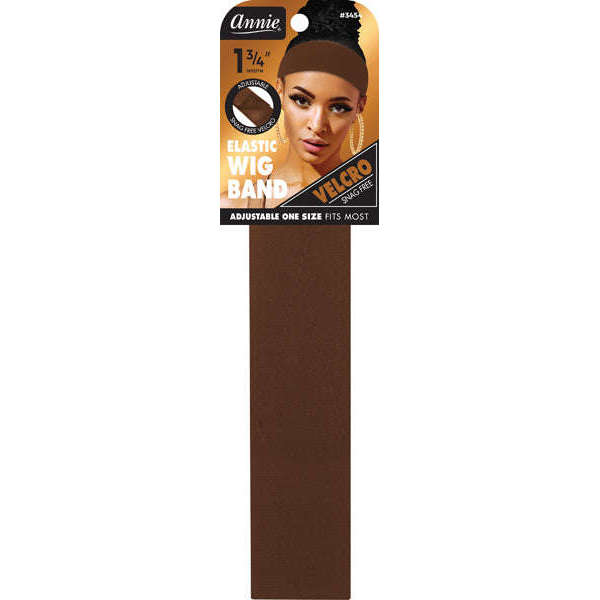 Annie Velcro Wig Band 4.5cm Brown For Discount