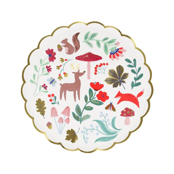 Meri Meri Winter Woodland Side Plates (Pack of 8) Hot on Sale