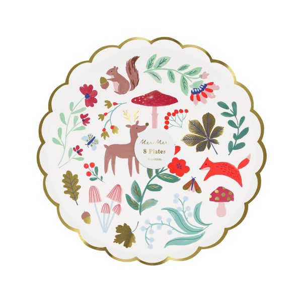 Meri Meri Winter Woodland Side Plates (Pack of 8) Hot on Sale