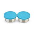 Lunchbots 4.5 oz Stainless Steel Dips in Aqua (Set of 2) For Discount