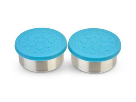 Lunchbots 4.5 oz Stainless Steel Dips in Aqua (Set of 2) For Discount