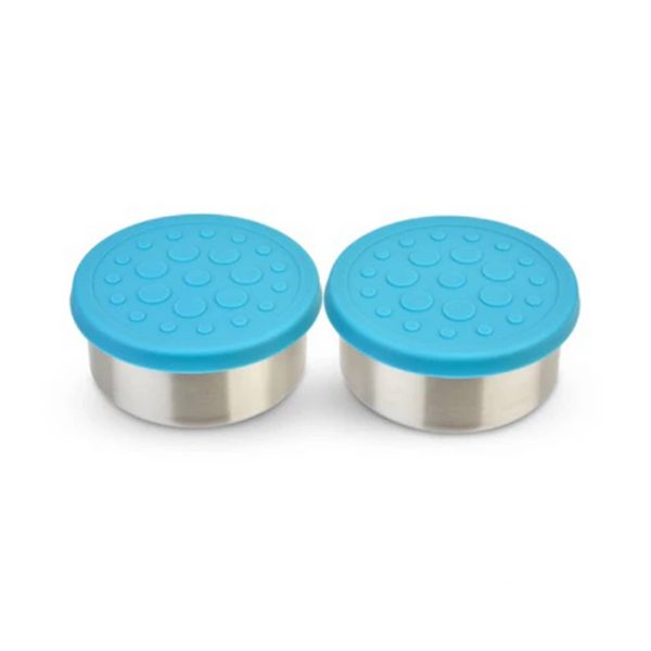 Lunchbots 4.5 oz Stainless Steel Dips in Aqua (Set of 2) For Discount