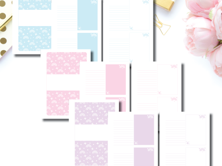 A5 Rings Size | Pastel Simple Notes Printable Insert Online