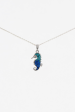 Baby Seahorse Crystal Sterling Silver Necklace Hot on Sale