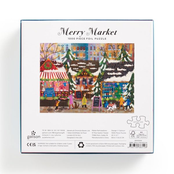 1000 Piece Joy Laforme Merry Market Foil Jigsaw Puzzle on Sale