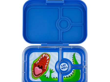 Yumbox Panino 4 Compartment Lunchbox in Surf Blue Dinosaur Supply