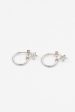 Silver Huggie Earrings with Crystal Star Charm Online