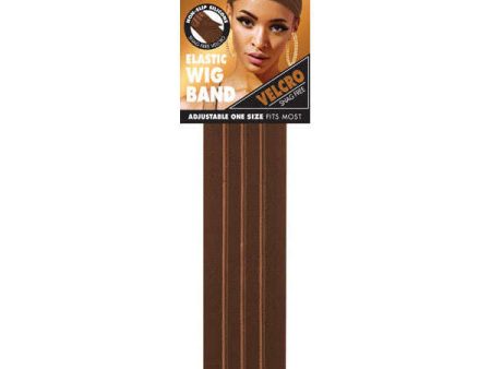 Annie Velcro Wig Band 4.5cm Silicone Grip Brown Hot on Sale