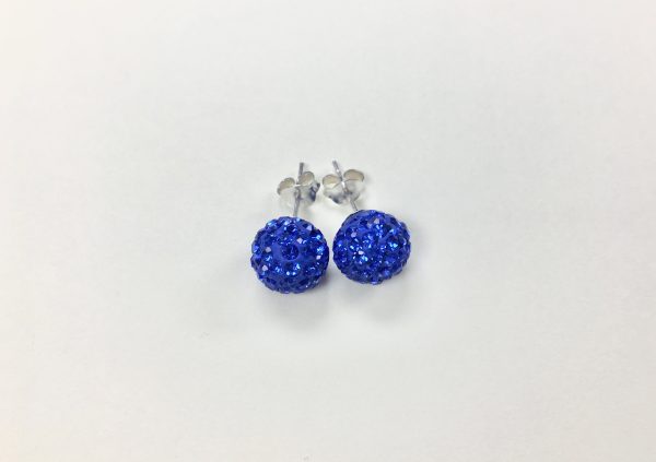 10mm Disco Ball Crystals Silver Stud Earrings Cheap