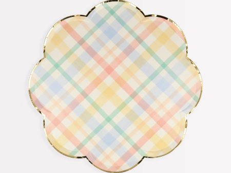 Meri Meri Plaid Pattern Side Plates (Pack of 8) Fashion