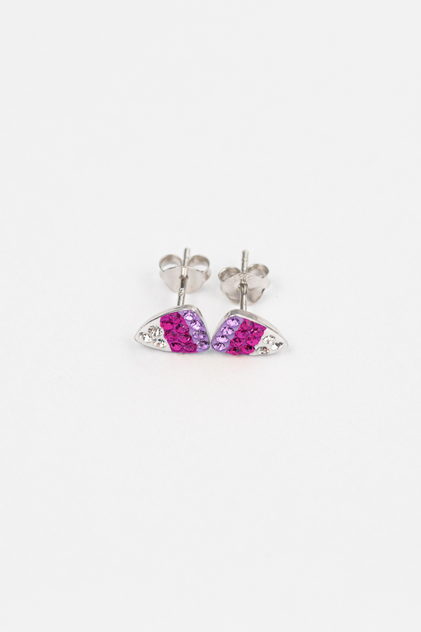 Candy Corn Crystal Silver Stud Earrings Hot on Sale