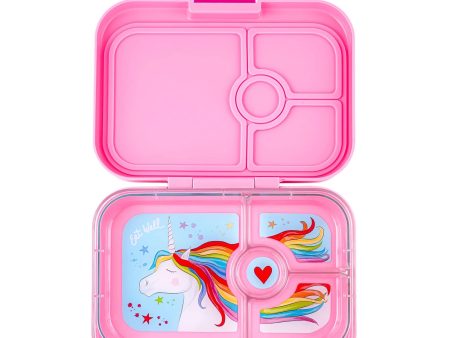 Yumbox Panino 4 Compartment Lunchbox in Power Pink Unicorn For Sale